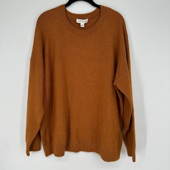 Treasure & Bond Pullover Sweater Long Sleeve Crew Neck Soft Rust Womens Large - Picture 2 of 6